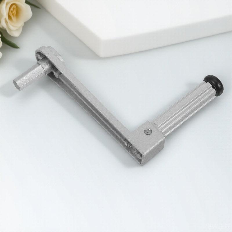 Universal Six-Tooth Clothes Rack Crank Handle Silver Metal Replacement Hand Crank for Clothes Drying Rack Balcony Lifting Pole
