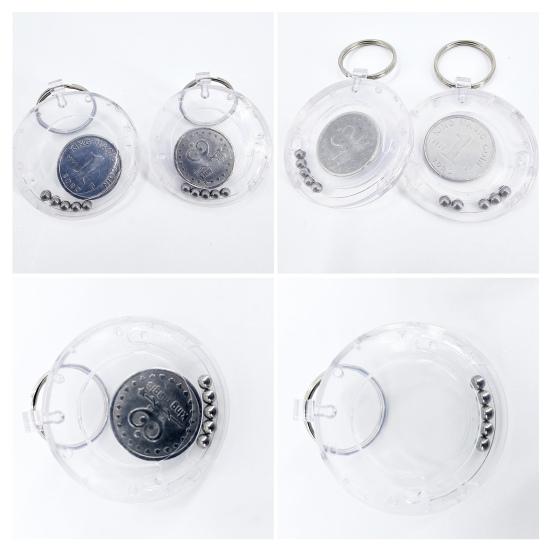 Магічний Ключниця-Головоломка Втеча Монети Легко Носити 1,9 Дюйма Трюк Зникнення Монети для Початківців Портативне Кільце для Підвішування Весела Магічна Іграшка Подарунок