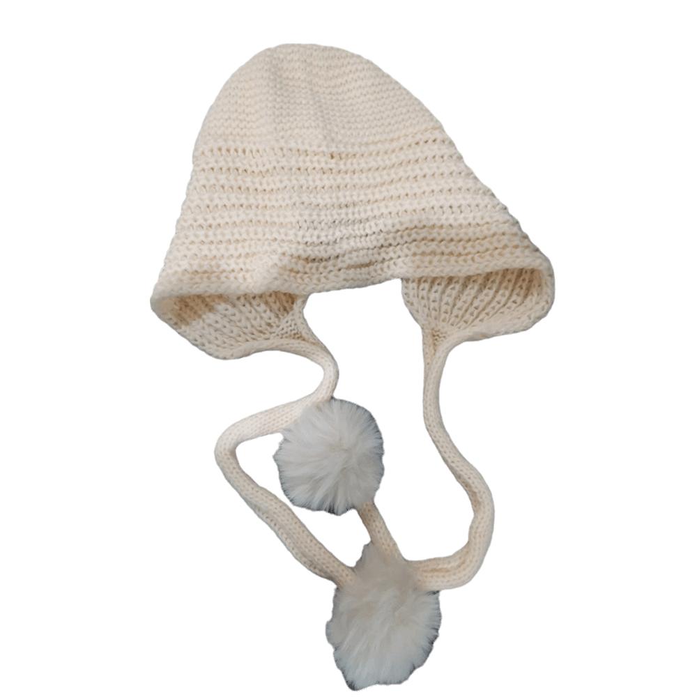 New Design Ear Protection Hat Hand-crocheted Pullover Beanie Hat Winter Y2k Knitted Hat Women