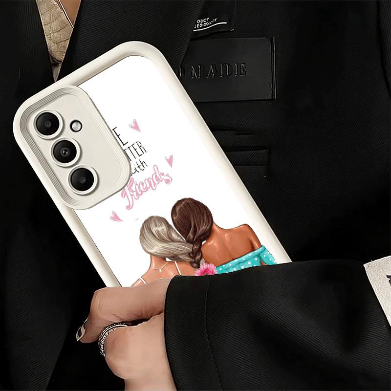 Phone Case for Samsung Galaxy S26 S25 Ultra S24 FE Best Friends Forever Girls Shell S23 Plus S22 + S21 S20 5G Soft Silicone Fund