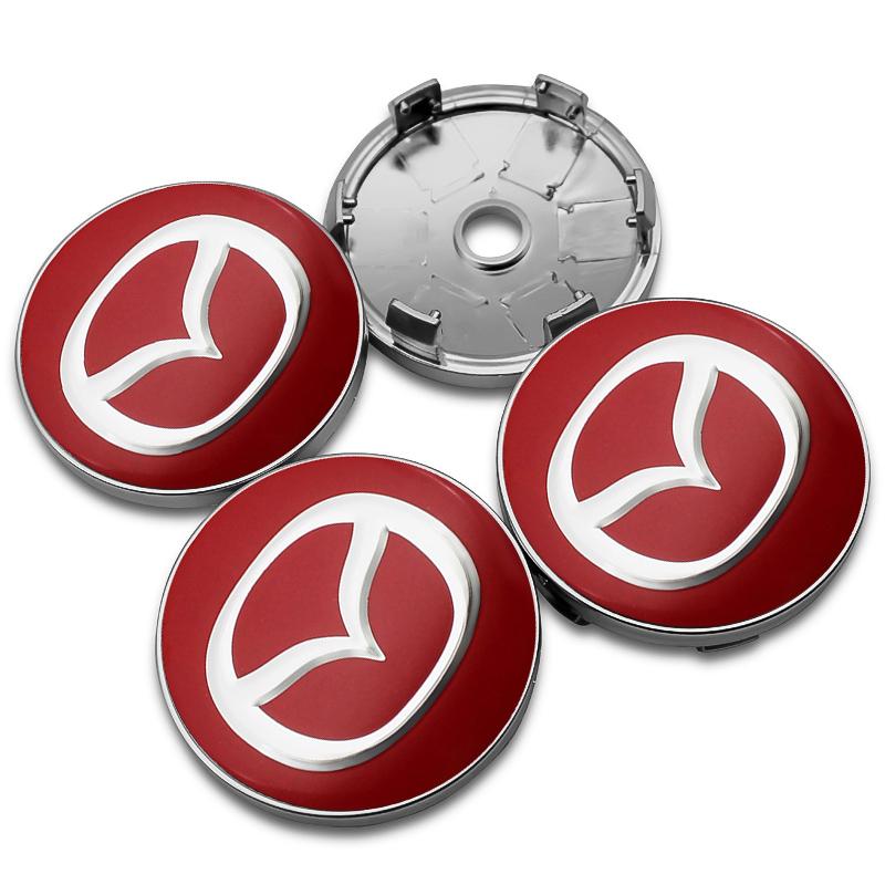 4Pcs Wheel Center Hubcaps 56mm/60mm Diameter for Mazda Atenza GL MX-30 CX-30 2 3 4 5 6 8 CX-3 CX-5 Car Styling Exterior Accessor