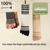 Women's Pure Cotton Non-Slip Five-Toe Mid-Calf Socks: Breathable, Odor-Resistant, Striped, for Spring/Summer