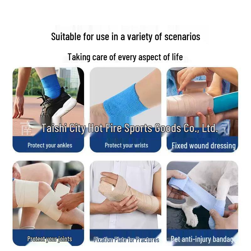 Elastic Non-woven Self-adhesive Sports Wristband and Pet Wound Dressing Bandage