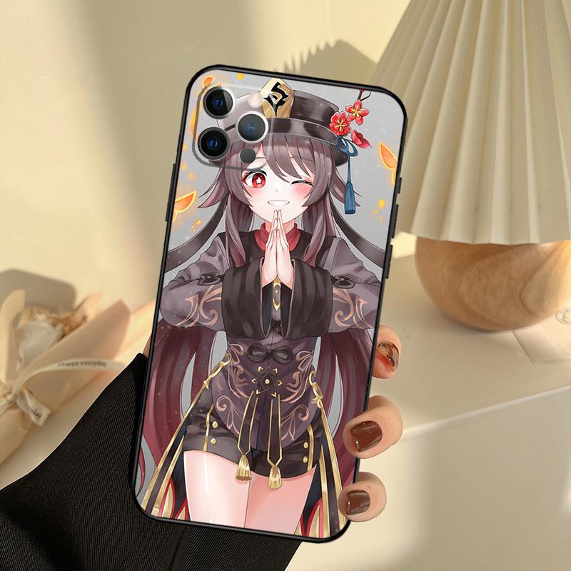 Hu Tao Genshin Impact Phone Case For iPhone 13 16 15 11 12 14 17 Pro Max 12 mini 15 16 Plus 16e 17 Air Cover Funda