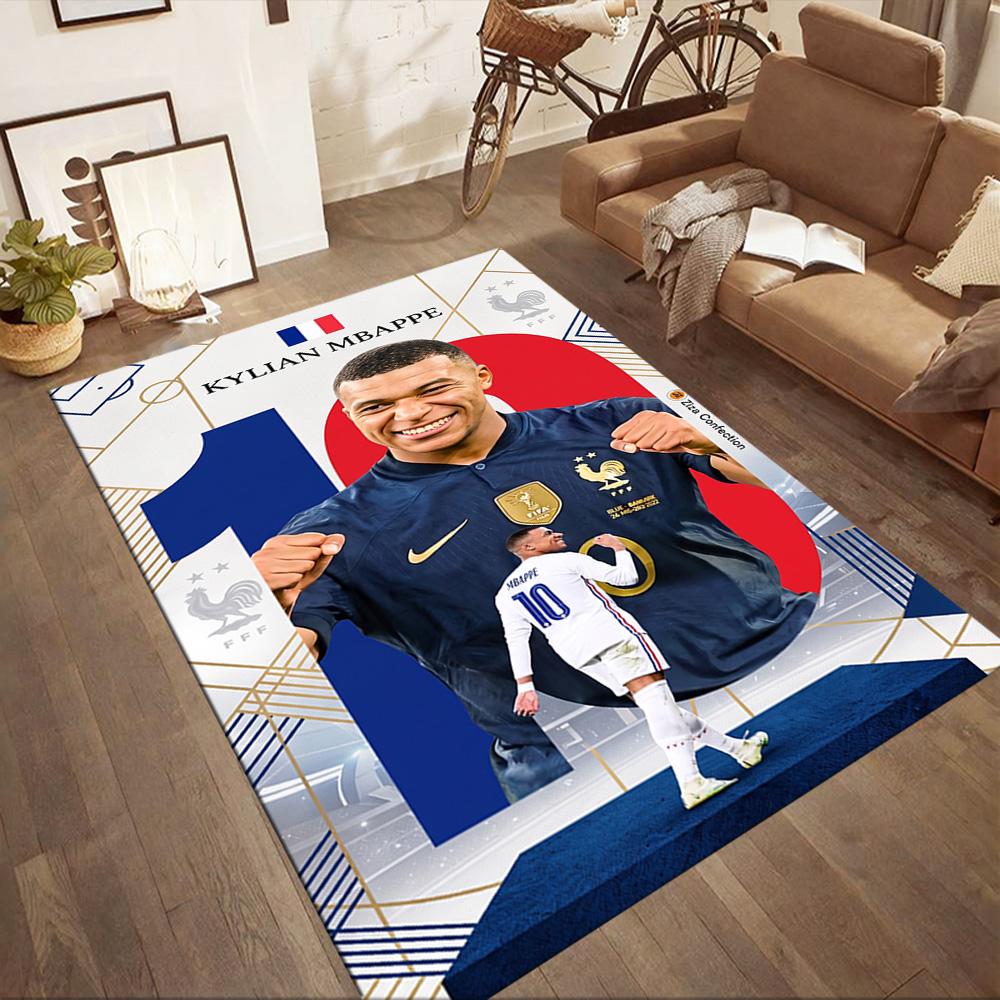 Mbappe 289 Floor Mat Perfect for Outdoor Playrooms Study room Foyer Anti-slip Rug Anime Office Decor Spiritual Gift