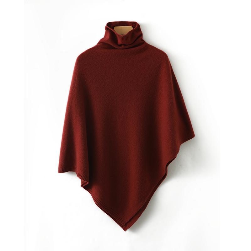 Women Shawl Autumn Winter Turtleneck Pullover Wraps Grace Soft Warm Knitted Sweater Female Clothing Korean Tops