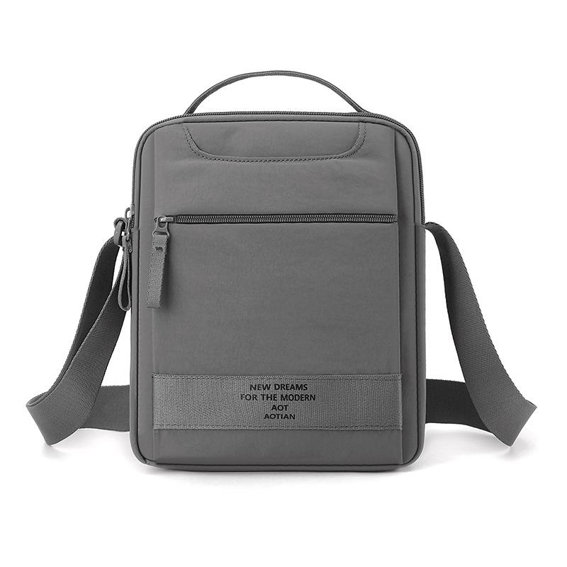 Nylonová crossbody taška s horním uchem a přední kapsou na zip pro muže i ženy pro každodenní použití