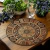 Bohemian Circular Placemat 13.8 Inch Washable Placemat Geometric Design Table Mat Party Decorations Kitchen Accessories