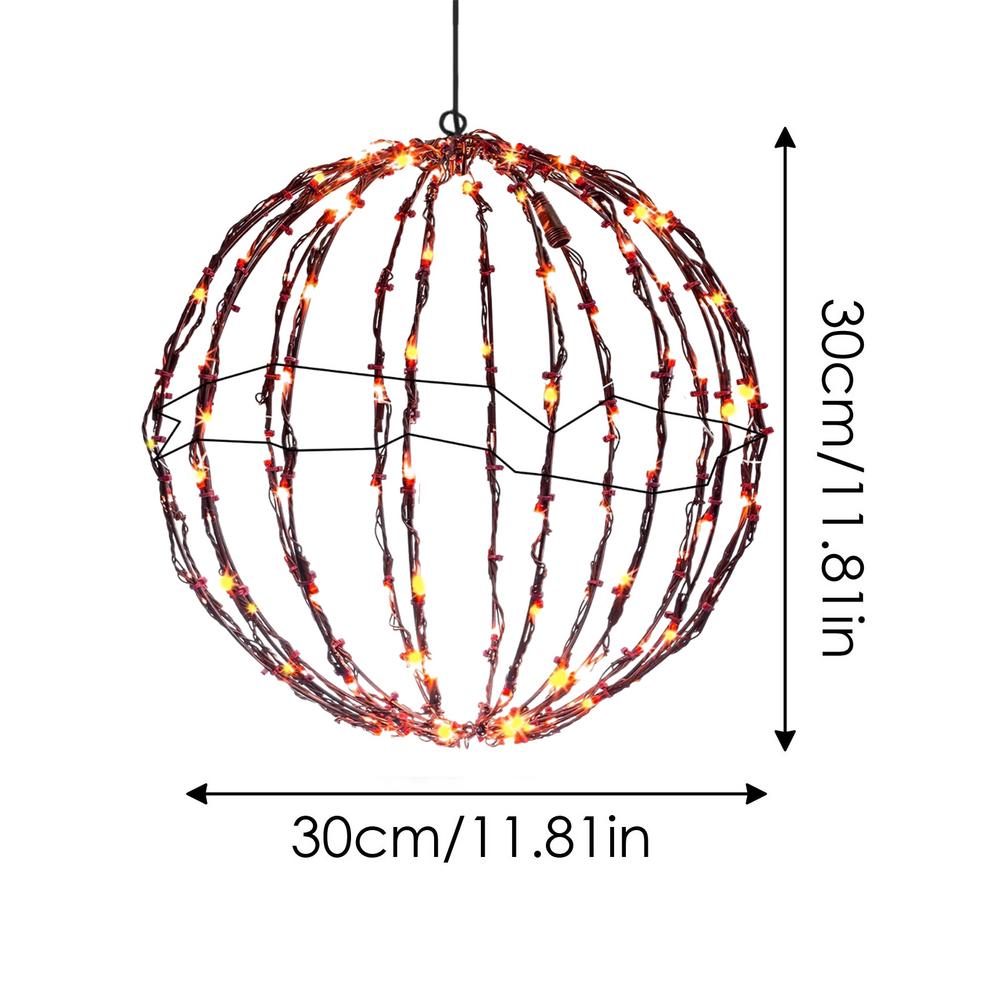 Kugel Beleuchtetes Display Weihnachtsdekoration Leuchtkugel LED-Beleuchtung Rahmen Große Kugel Lichter Lichterkette Für Veranda Terrassendekor