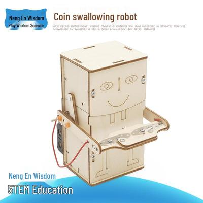 DIY Münzenfressender Roboter Bausatz: Wissenschaftliches Experiment & Pädagogisches Puzzlespielmodell
