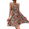 Summer New Style, Elegant, Sleeveless, Dress, Pullover, Printed, Elastic Waist, Camisole Short Skirt, Women's