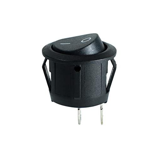 5 X Car Switch/Rocker Switch/On/Off/1-0/Dc 12V/24V Ac 10A/125V 6A/250V Spst/Snap-In Mounting Diameter 20 Mm Bore Lockable/Car Van Yacht Boat