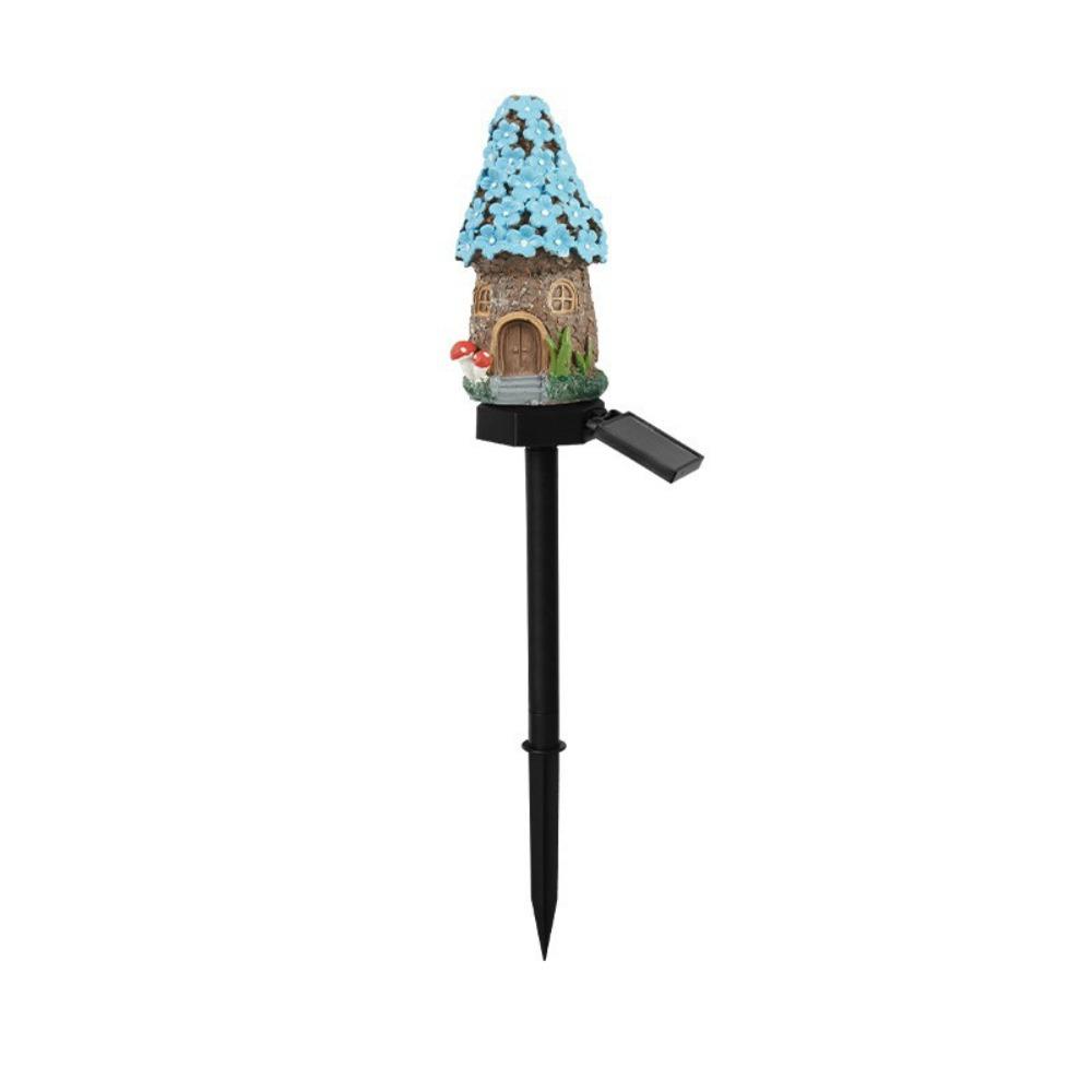 Multi Craft LED Solar Lawn Light Waterproof Design Miniature Fairy House LED Garden Light Resin Cottage Fairy Mushroom House