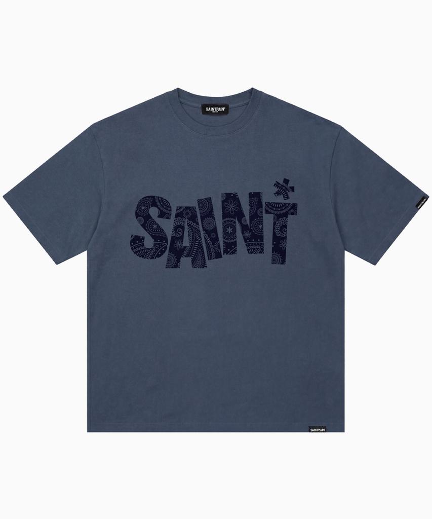 SAINTPAIN Sp Saint Pattern Short Sleeve T-Shirt Navy