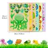 6 Photos/pack of Jellyfish Ocean Face Change Stickers DIY Children's Reward Cartoon Undersea Creature Puzzle Face Change