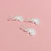 S999 Sterling Silver Butterfly Diamond Pendant Charm for DIY Crystal Bracelet & Necklace Beading.