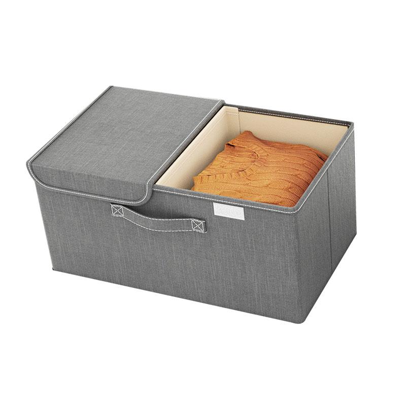 Nonwoven Double Lid Clothes Storage Box Large Clothes Organizer Toys Underwear Storage Organizer