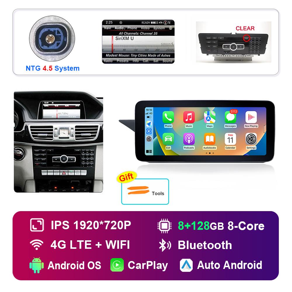 12.3 inch HD Touch Screen for Mercedes Benz E Class W212 2009 - 2015 NTG 4.0 4.5 System Android Car Radio Multimedia Player GPS