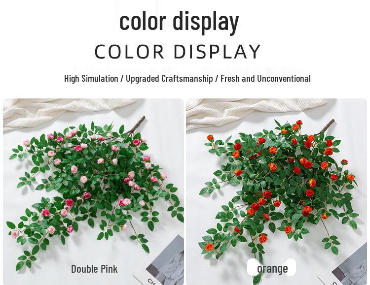 Artificial Rose Flower Vine for Wall & Pipe Decoration In Living Rooms, Malls & Courtyards