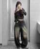 CHICKS Studded Two-Way String Off-Shoulder Long Sleeve Brown