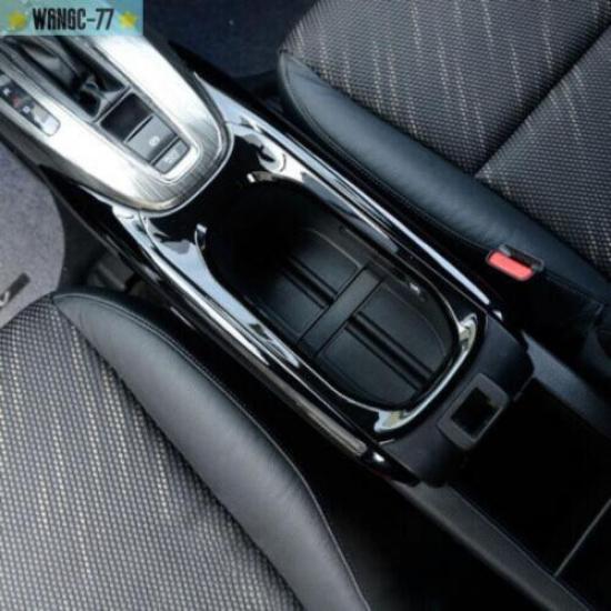 For Honda HR-V 2016- Central Console Water Cup Cover Trim 1X Bright Black
