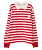 Mayol Double Collar Rugby Long Sleeve T-Shirt_Red