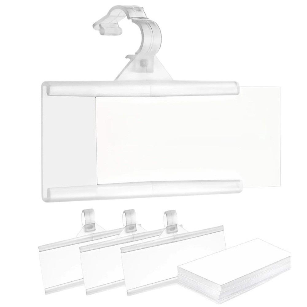 10Pcs Translucent Label Holder Plastic Plastic Hang Tag Price Tag Holder  Retail Store Display
