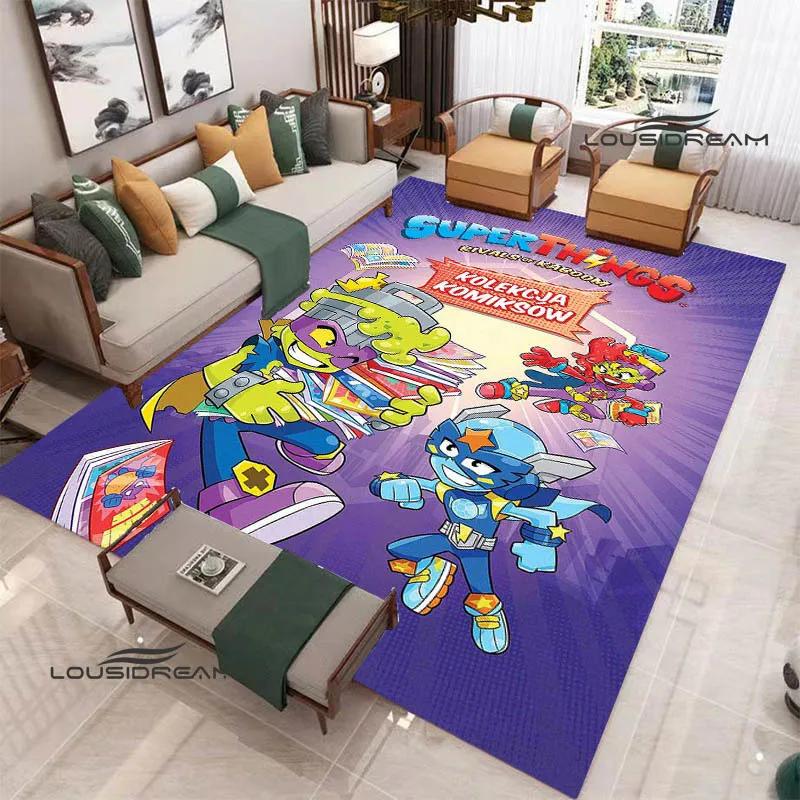 Cute cartoon Super Zings printed carpet Non-slip carpet Yoga mat door mat photography props kitchen mat area rug birthday gift