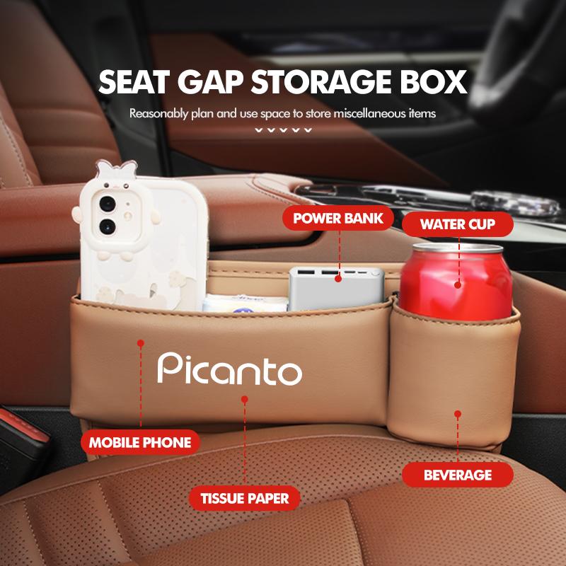 Car Seat Center Console Armrest Gap Filler Storage Box Stickers For KIA Picanto 2008 2012 2017 2018 2019 HP4