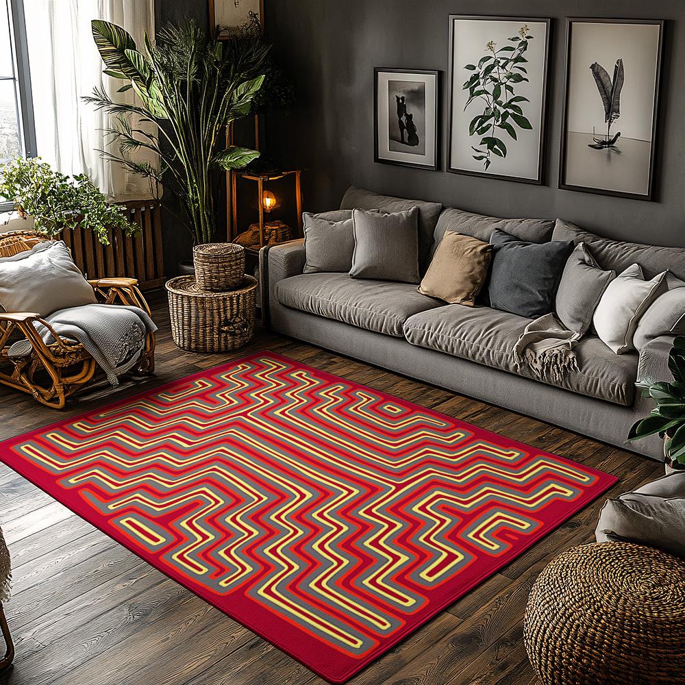 

Unique Area Rugs Modern Abstract Carpet Non Slip Floor Mat Living Room Home Decor Artistic Design Washable Indoor Outdoor Rugs 50x80cm