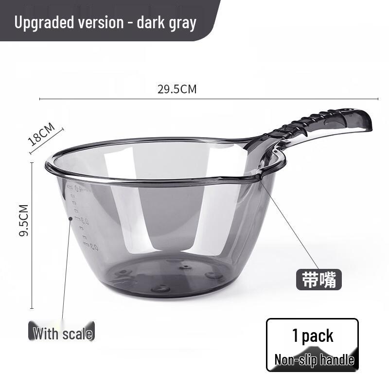 

Durable PET Transparent Long-Handle Water Scoop with Spout