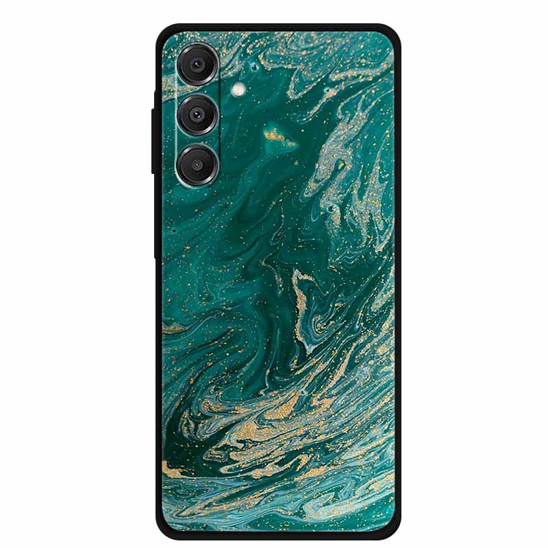 For Samsung Galaxy A14 A15 A16 5G Case Marble Soft TPU Phone Back Cover For Samsung A14 A15 4G Shockproof Silicone Painted Coque