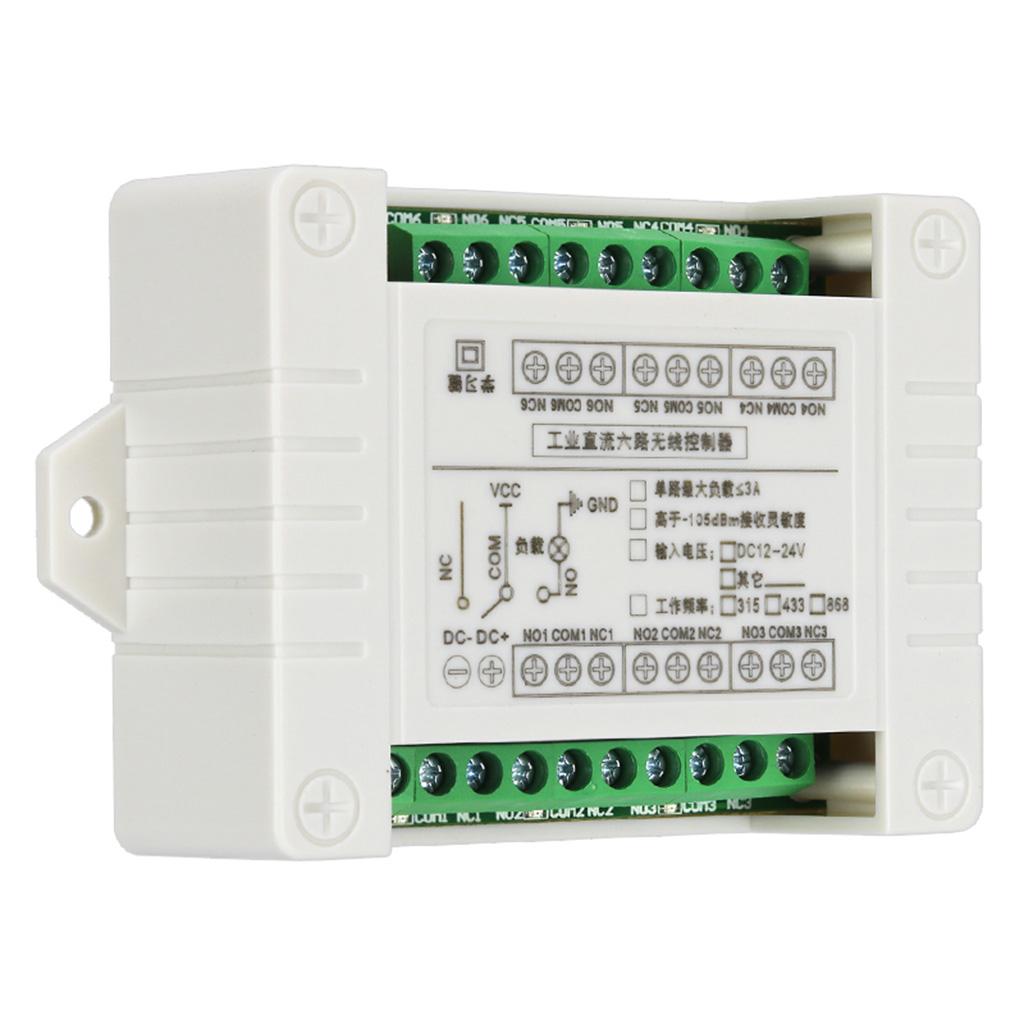 DC 12v 6ch 6ch Rf 315/433mhz Wireless Remote Control Switch System,2000m Long Distance, Transmitter + Receiver