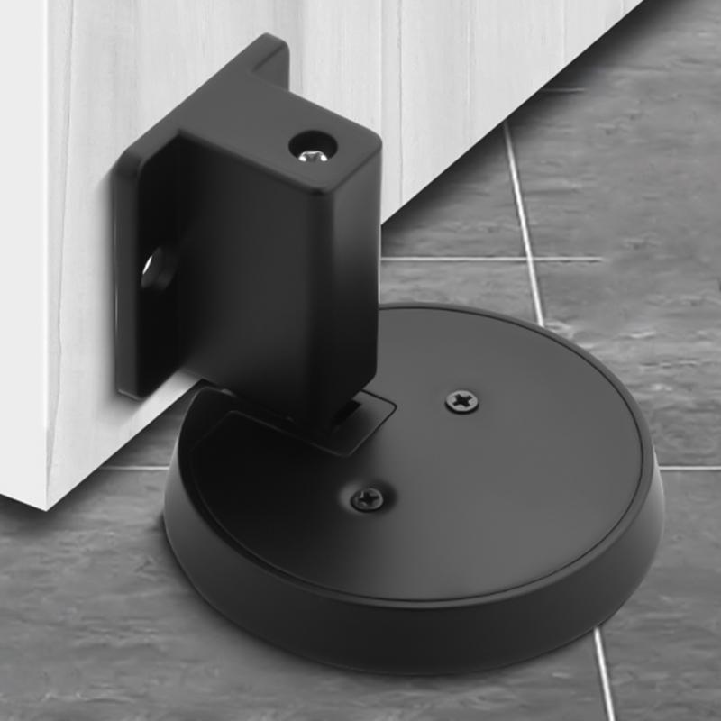 Winddichter Türstopper Metall Bodenmontage Türstopper Mechanisch Bohrenfrei Türstopper Mit Klebeband Für Zuhause Wohnzimmer