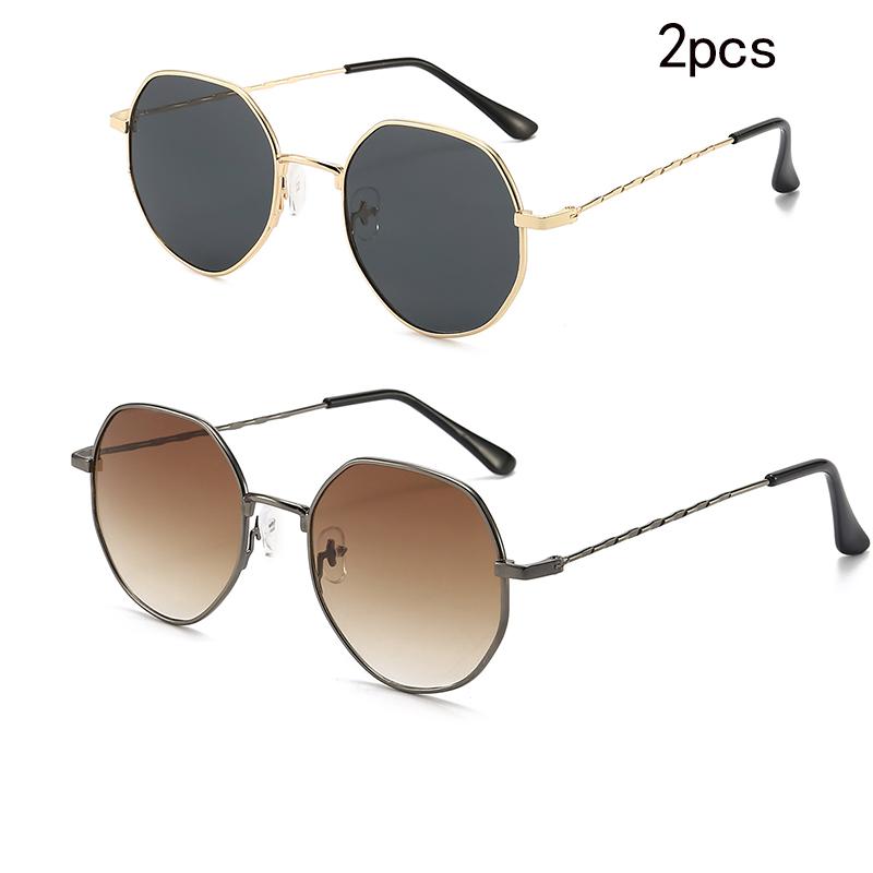 Polygon Metal Sunglasses Vintage Frame For Women Sunglasses Men Luxury Brand Design Sun Glasses Women Mirror Gafas De Sol Uv400