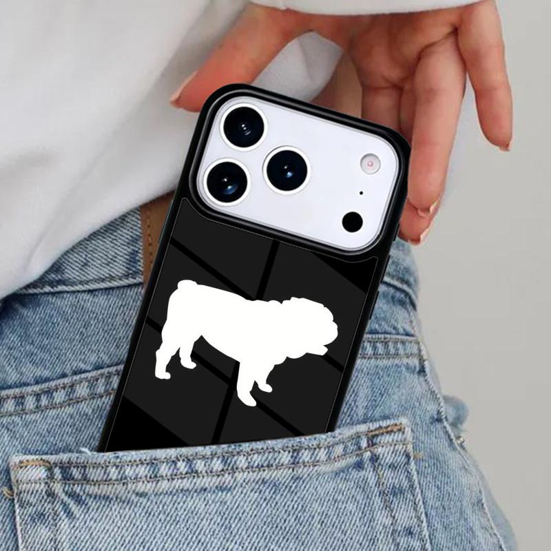 English Bulldog Heartbeat TPU Phone Case for iPhone 16e 15 14 13 12 17 Pro Max Plus Air 17pro Cover Coque