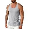 Mens Retro Slim Fit Solid Quick Dry Muscle Gym Sports Tank Top