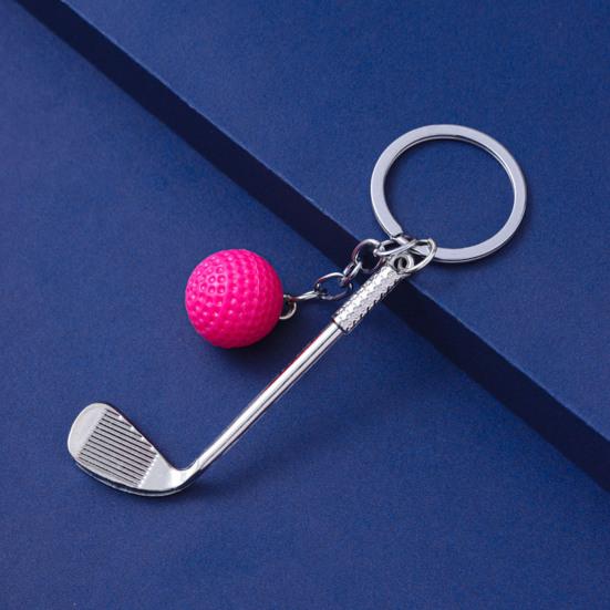Keychain Pendant Simulated Golf Pendant Gym Keyring Sports Style Golf Club Key Holder Fitness Bag Accessories