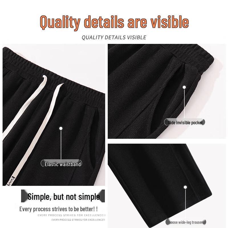 Baleno Women's Chenille Casual Straight-Leg Pants