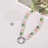 Colorful Crystal Rainbow Gradient Short Phone Lanyard Bag Charm Anti Lost For Women