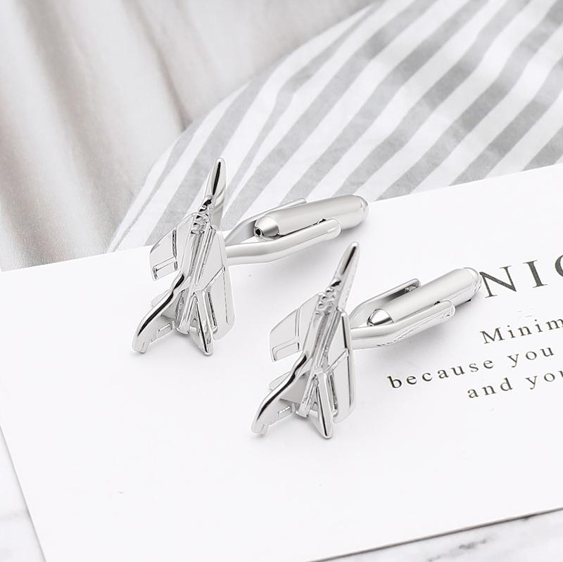 

Высококачественные медные запонки в виде самолетов для мужчин медного цвета, уникальной формы самолета, пуговицы для рукавов, аксессуары для манжет бизнес-рубашки