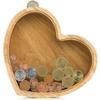 Unbreakable Wooden Piggy Bank Transparent Money Storage Jar Personalized Cash Saving Box  Girls