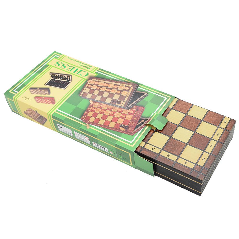 Large Professional Magnetic Wooden Chess Table Game with Two Queens