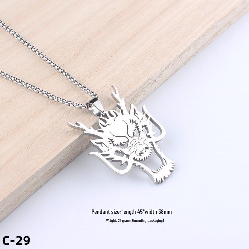 Colier Unisex cu Pandantiv Cruce Stil Hip-Hop - Accesoriu Bijuterie din Oțel Inoxidabil