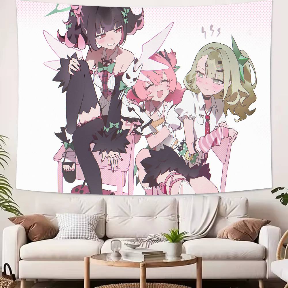 Kawaii Hot Girl Aria Sunna Tapestry Decoration Bedroom Dormitory Background Cloth Holiday Home Party Living Room Club Tapestry