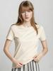 2026 Luxury Women's Double-sided Mercerized Cotton T-shirt, 230g, Short Sleeve, White, Versatile Round Neck for Summer