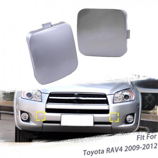 Silver Best Left&Right Front Bumper Tow Hook Eye Cap Cover For Toyota RAV4 09-12
