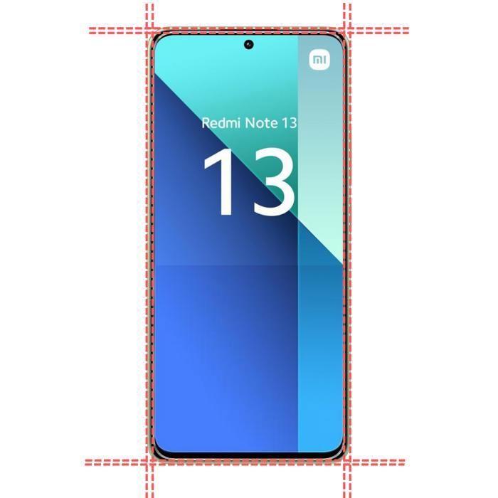 Tempered Glass for Xiaomi Redmi Note 13 4G [Pack 2] Phonillico® Screen Protector Glass Film