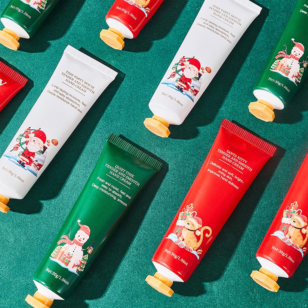 Winter Hand Care Gift Set - Travel Size Moisturizing Hand Cream & Lotion for Dryness, Christmas Present