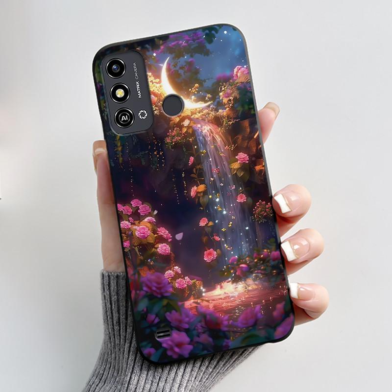For ZTE Blade A53 Case For ZTE Blade A53 Pro Phone Back Cover Silicone Soft Black TPU Luxury Cute Love Rabbit Funny Bumper Shell